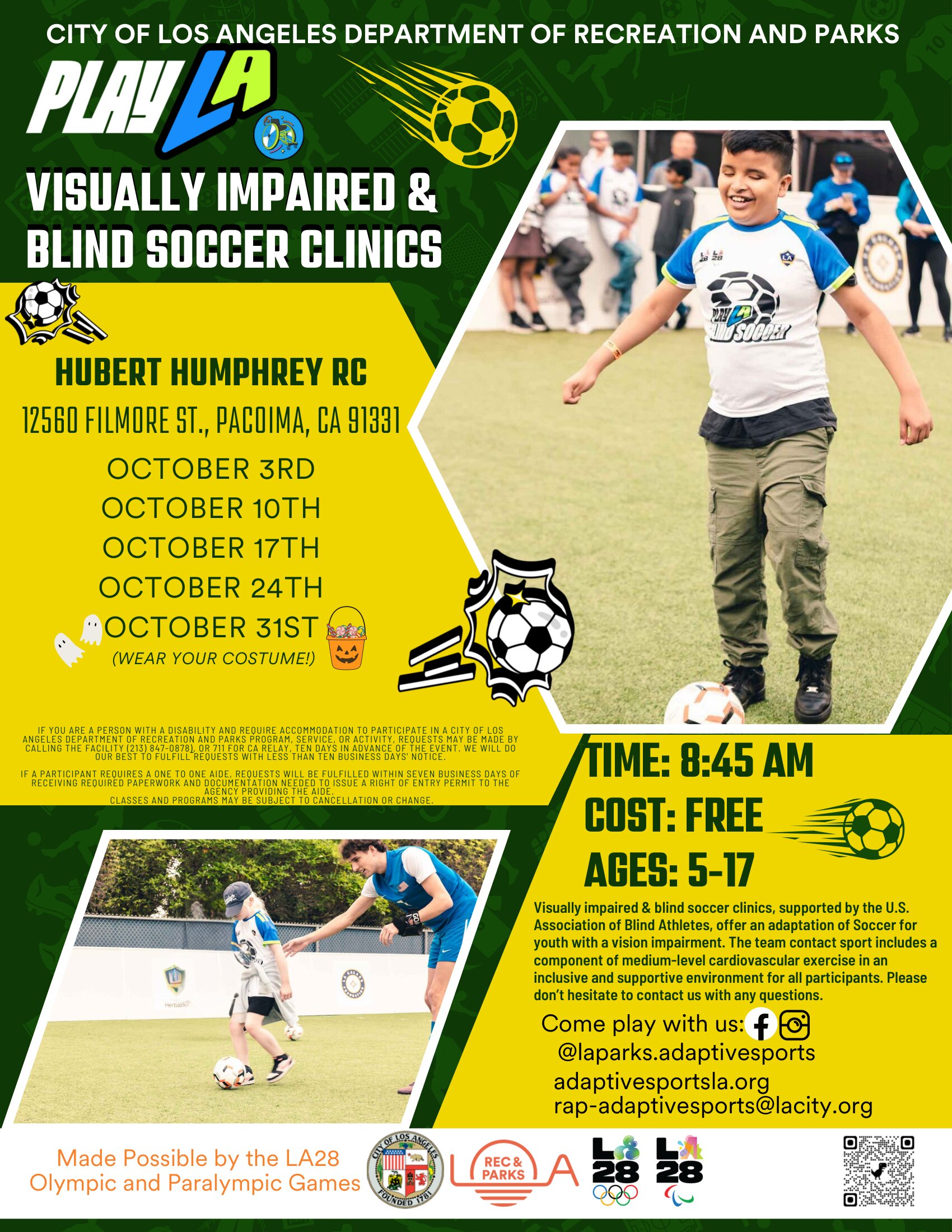 Blind Soccer Flyer OCTOBER 2026 Flyer english version